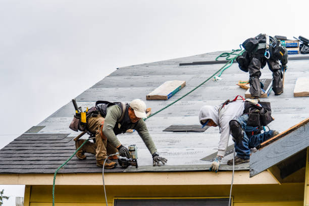Professional Gutter Installation technician working in Maggie Valley, NC